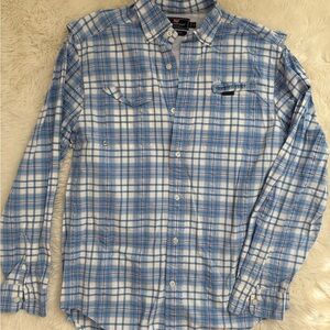 Vineyard Vines Light Blue Plaid Casual Shirt